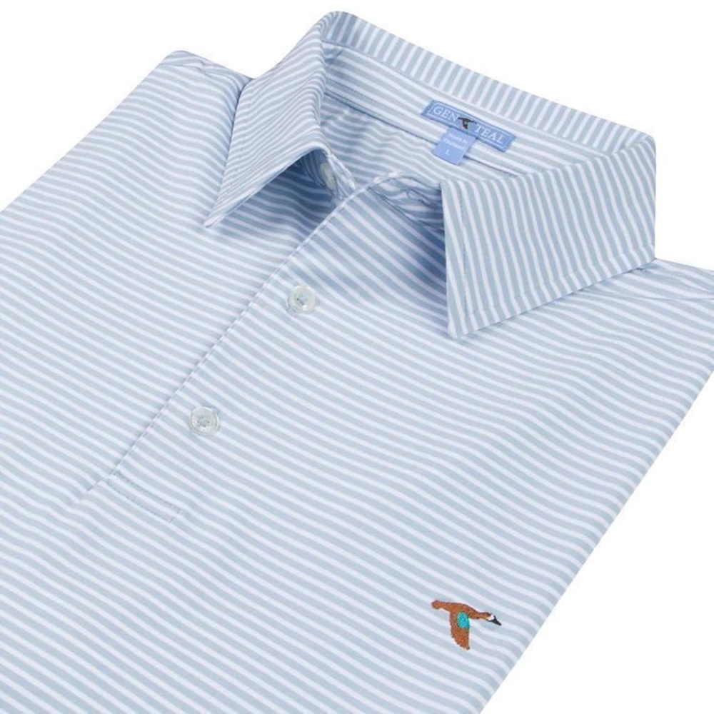 Men’s Stripe Performance Polo Shirt by GenTeal Apparel